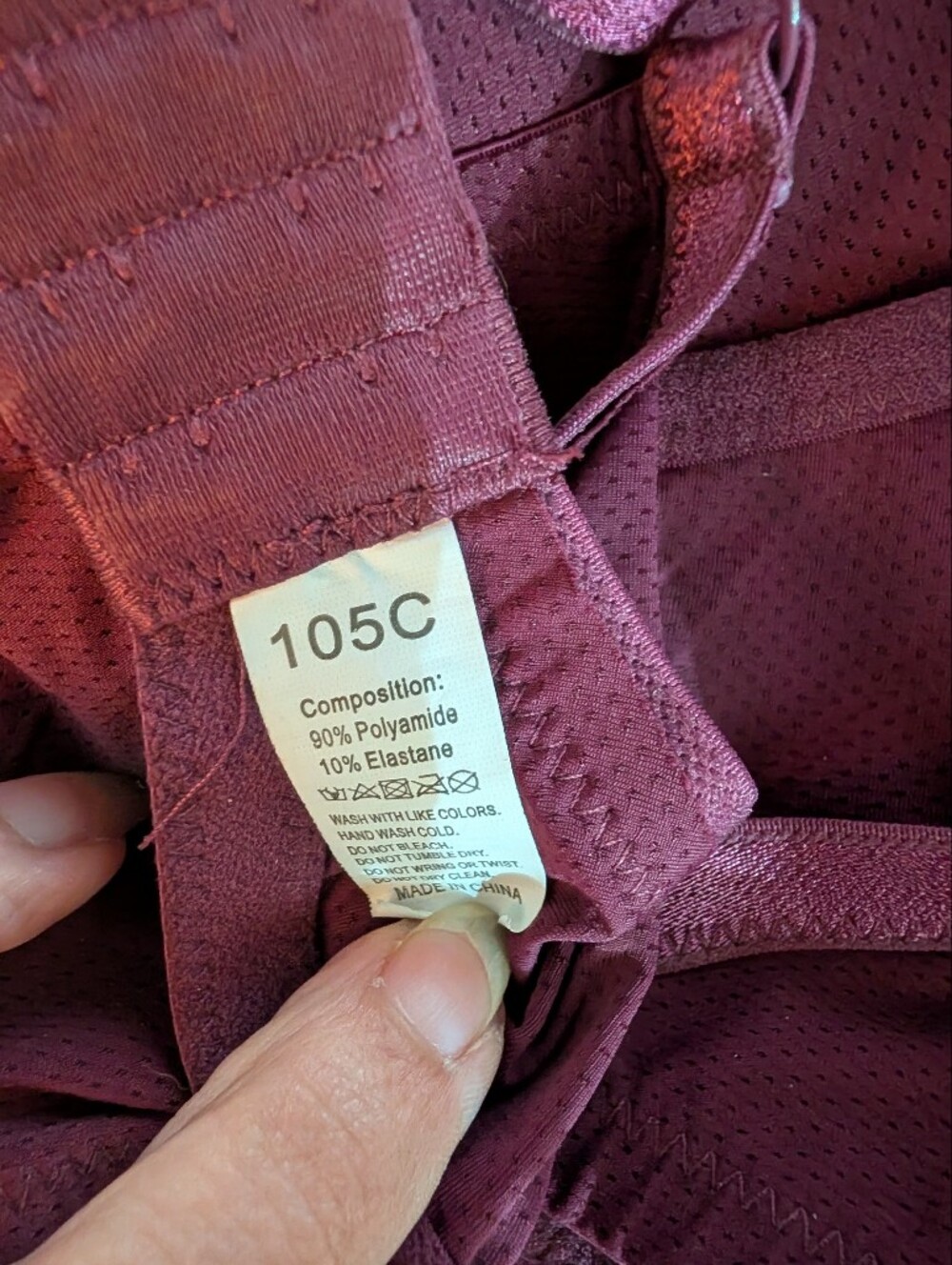 Bergandy Bra. - Picture 3 of 3